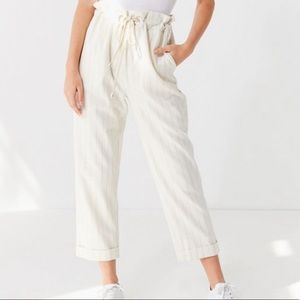 UO White Striped Trousers
